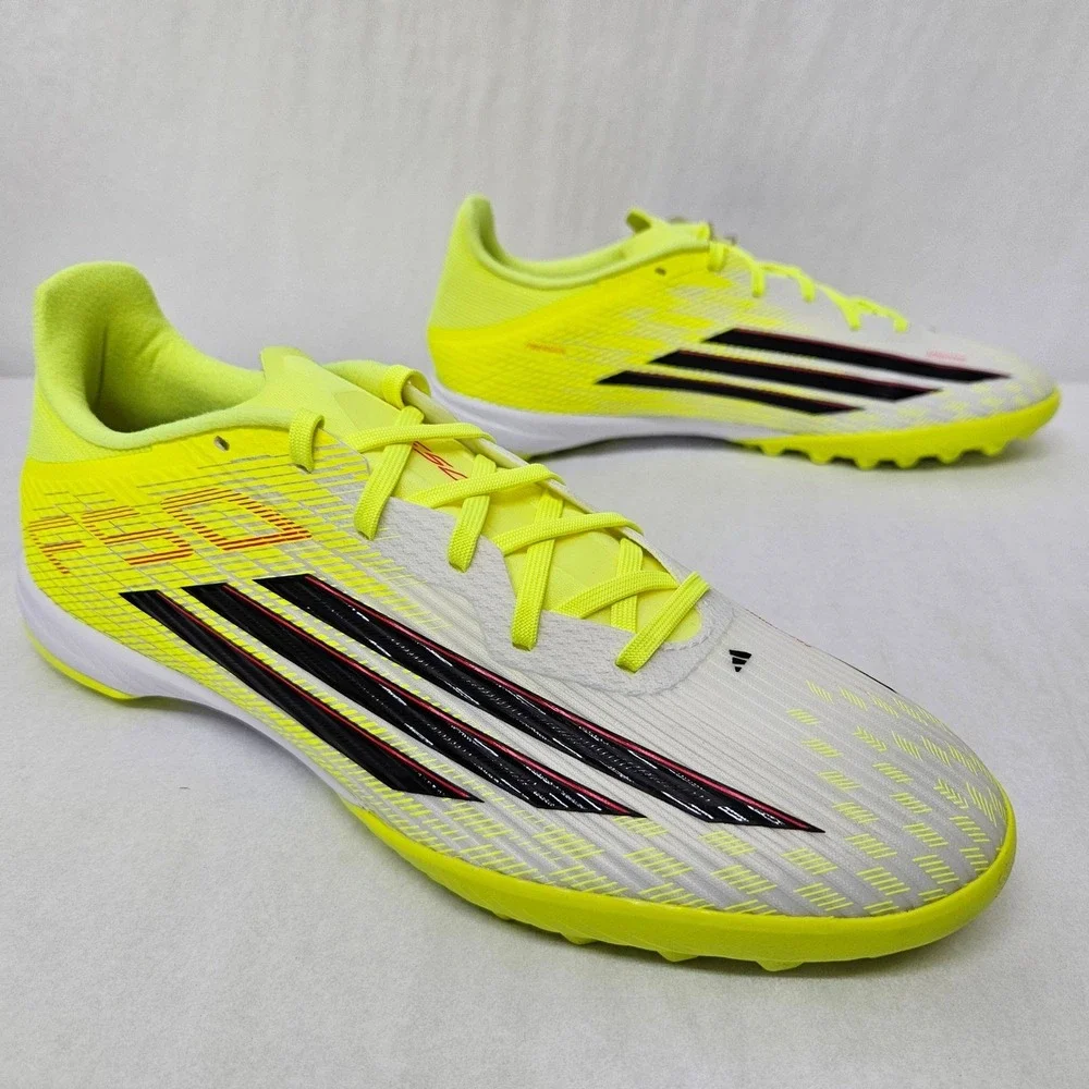 Adidas F50 League TF Turf Soccer Cleats JR8978 Solar Yellow Black Men Size 10.5